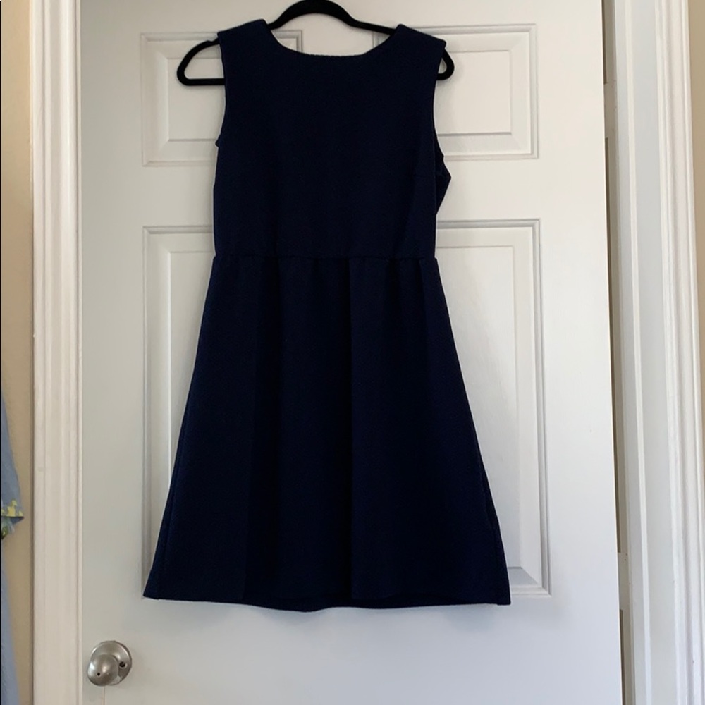 Daisy Fuentes structures blue tank dress